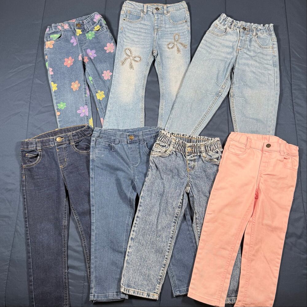 Girls 4T Jeans Pants Bundle Garanimals Cat & Jack 7pc